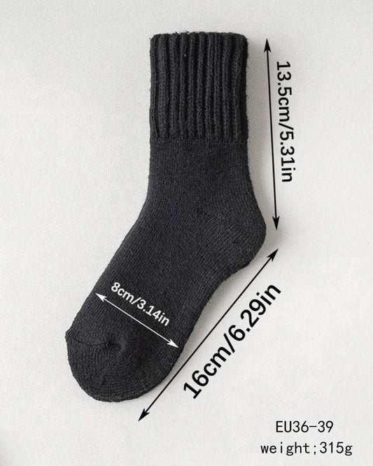 Cozy Ribbed Fleece Lined Crew Socks
