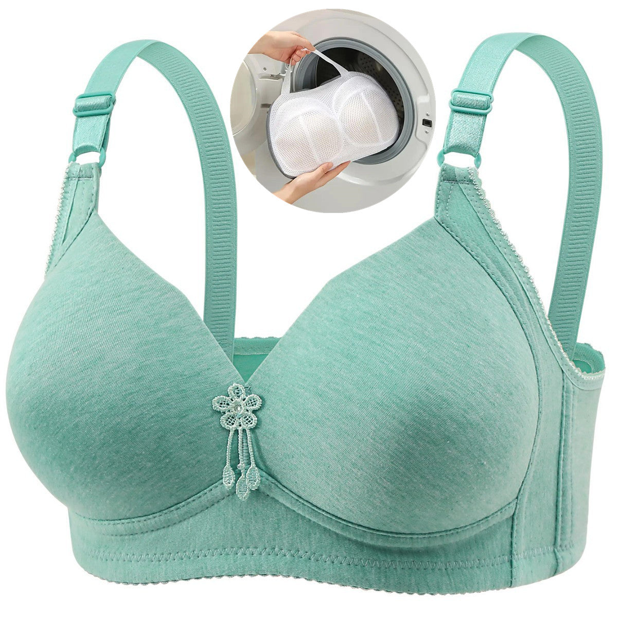 🔥Last Day Get a free sturdy lingerie laundry bag 🔥WIRE FREE COMFORT BREATHABLE Bra