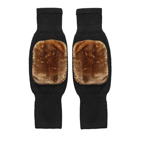BUY 1 GET 1 FREE Universal Cold Protection Thickened Faux Furred Knee Pads