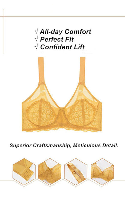 🔥Last Day Get a free sturdy lingerie laundry bag 🔥Ultra-Thin Lace Bra for Full Figures