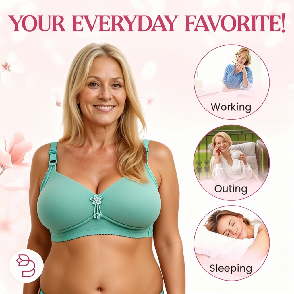🔥Last Day Get a free sturdy lingerie laundry bag 🔥WIRE FREE COMFORT BREATHABLE Bra