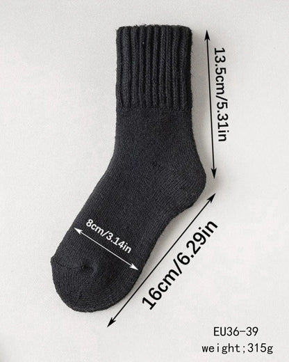 Cozy Ribbed Fleece Lined Crew Socks
