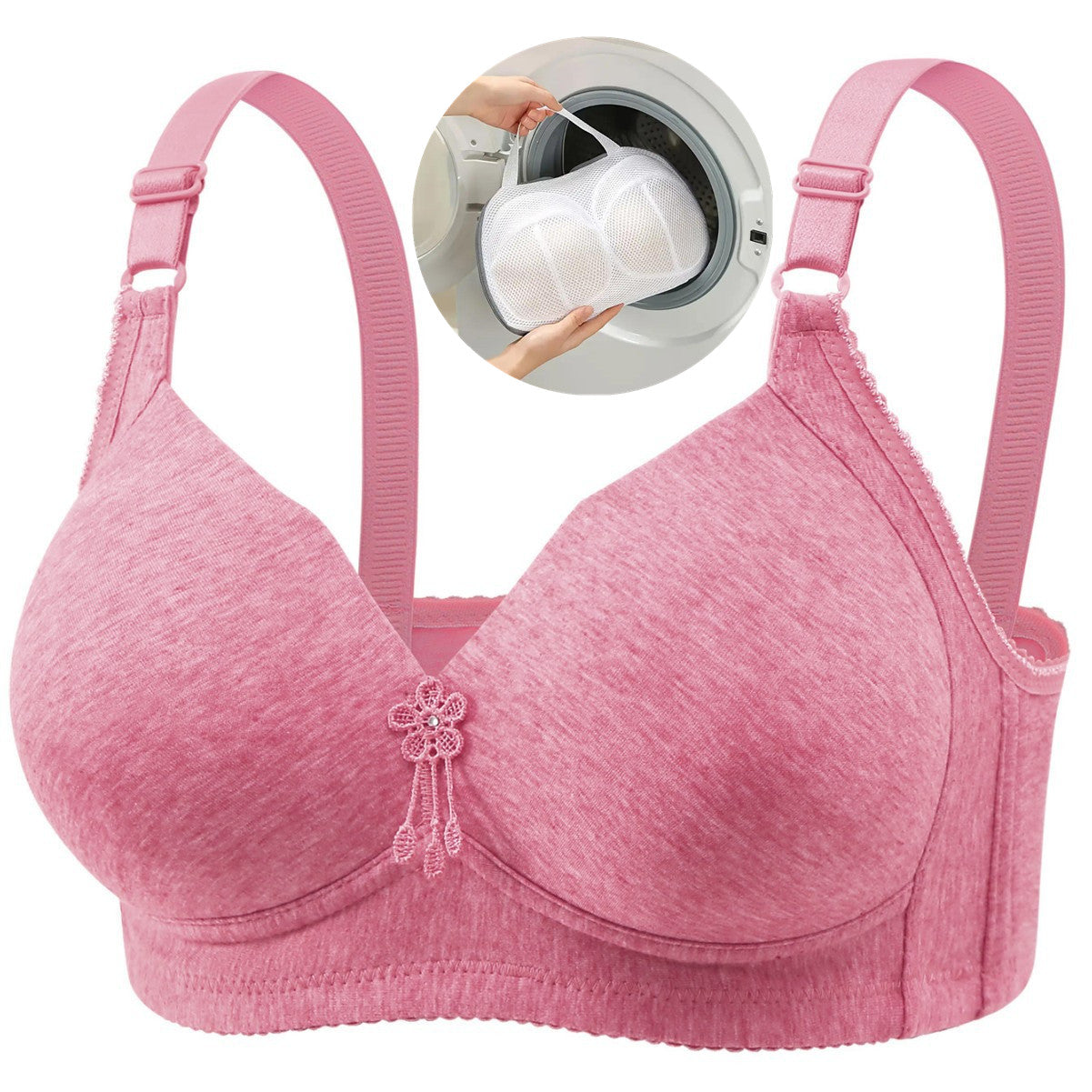 🔥Last Day Get a free sturdy lingerie laundry bag 🔥WIRE FREE COMFORT BREATHABLE Bra