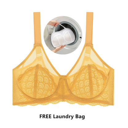🔥Last Day Get a free sturdy lingerie laundry bag 🔥Ultra-Thin Lace Bra for Full Figures